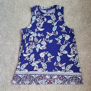 Floral Sleeveless Top - Blue